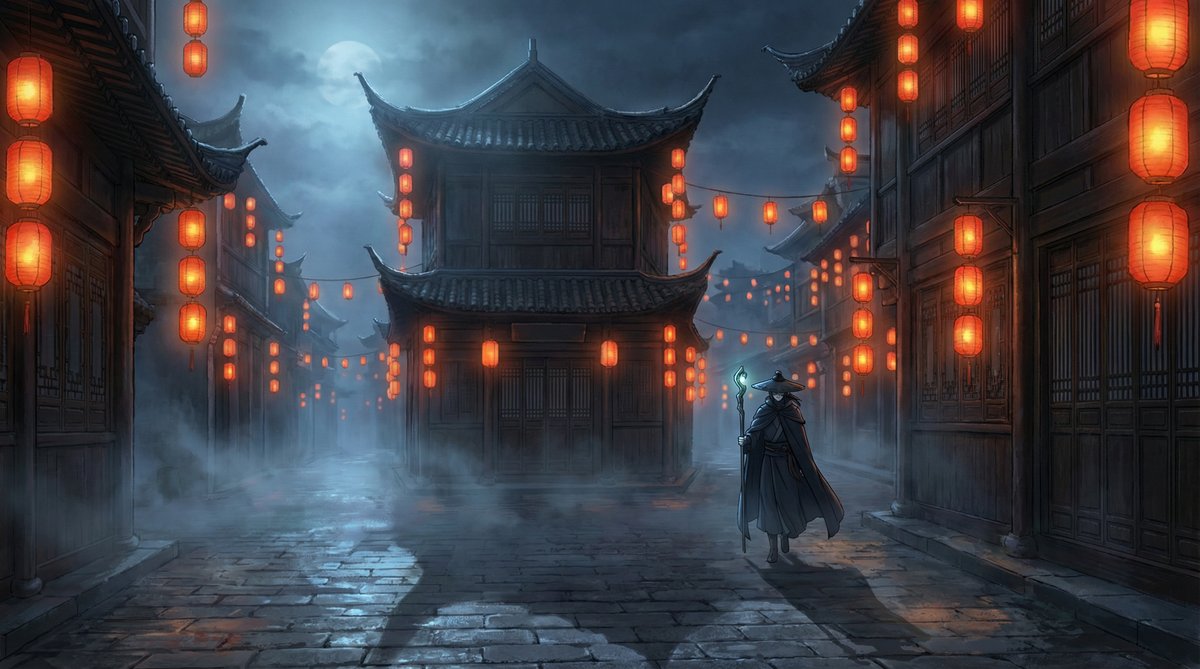 萝莉岛原创视频-夜行古城